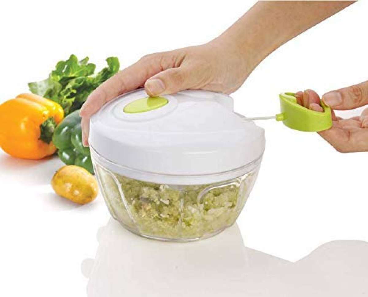 Japanese Blades Manual Crank Chop Food Processor - All-in-One Hand-Held Chopper - Image 3