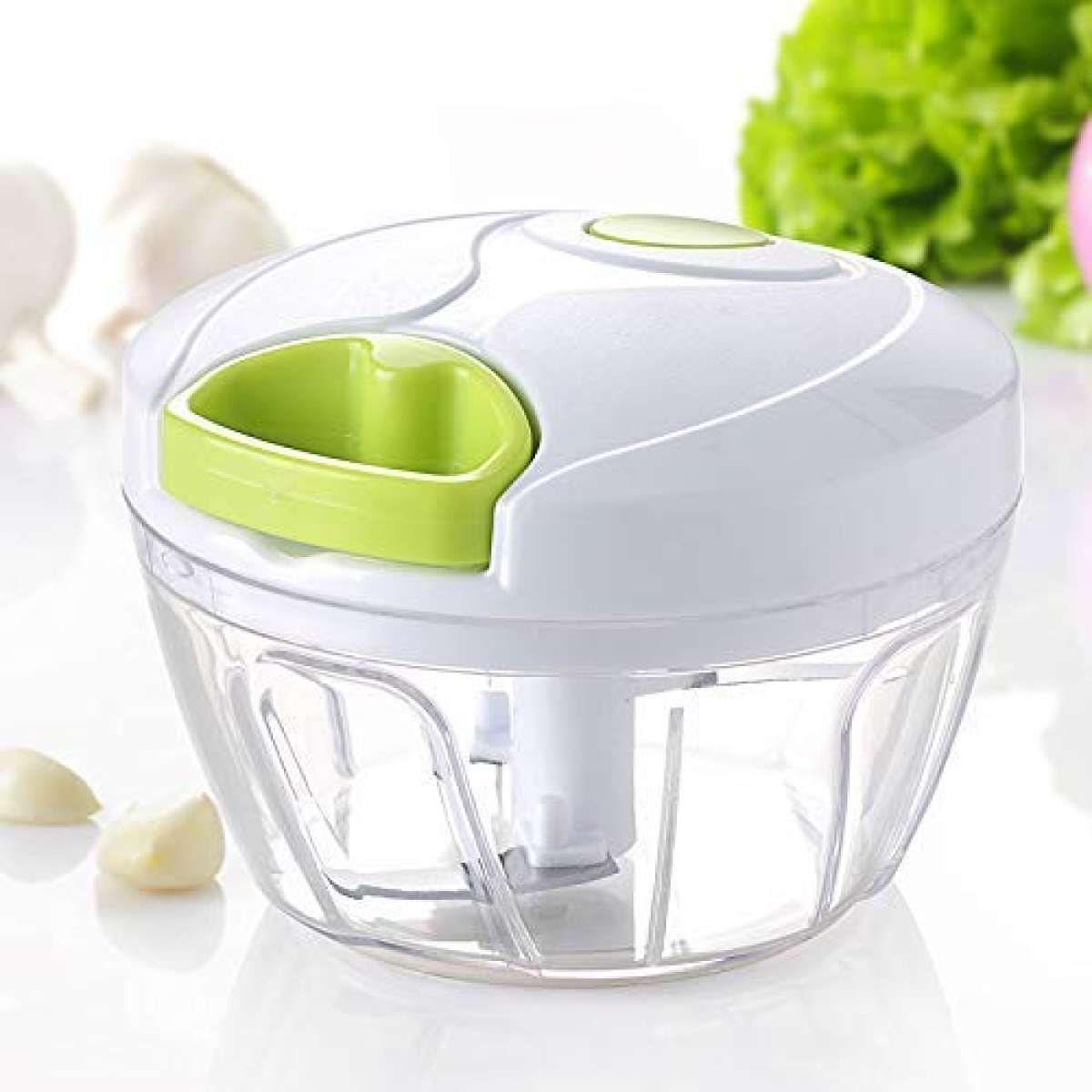 Japanese Blades Manual Crank Chop Food Processor - All-in-One Hand-Held Chopper - Image 2