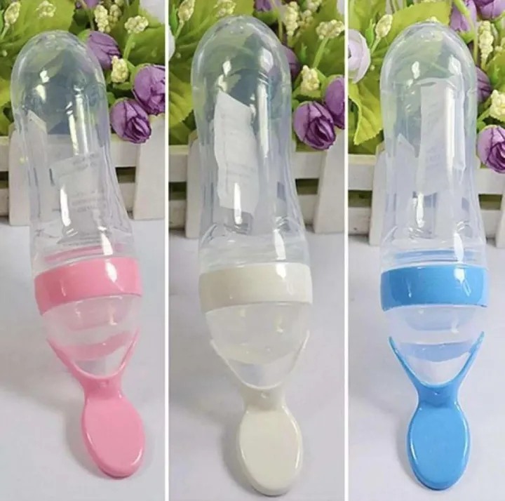 Baby Spoon Training Feeding Rice Cereal Squeeze Spoon Bottle - Image 3
