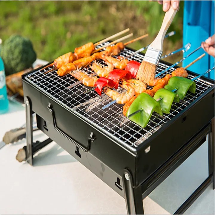 Portable Stainless Steel Charcoal Barbecue Grill