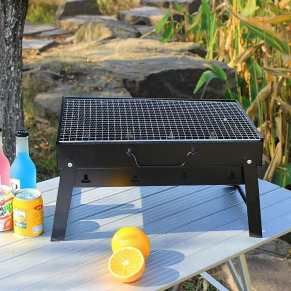 Portable Stainless Steel Charcoal Barbecue Grill - Image 3