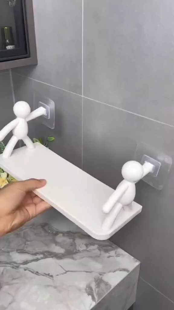 Self Adhesive Multipurpose Bathroom ,Toilet, Office Shelf Stand Holder Rack- 1pc - Image 2