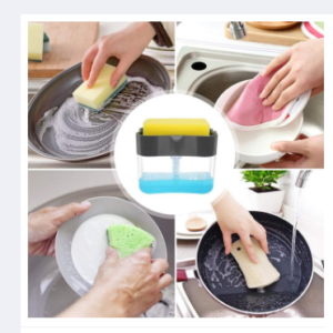 Manual Soap Dispenser With Sponge Holder