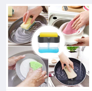 Manual Soap Dispenser With Sponge Holder - Image 3