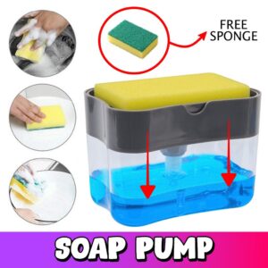 Manual Soap Dispenser With Sponge Holder