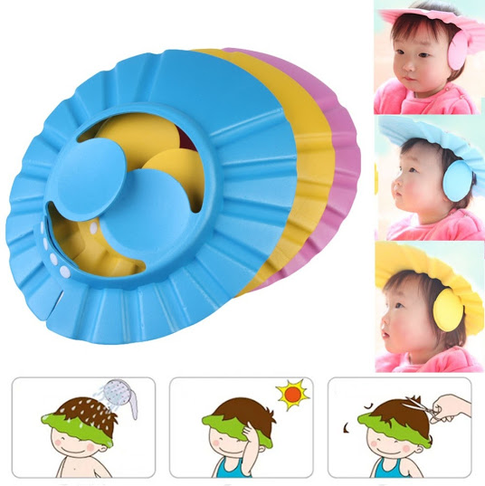 Baby Shower Cap With Ear Protection - Image 3