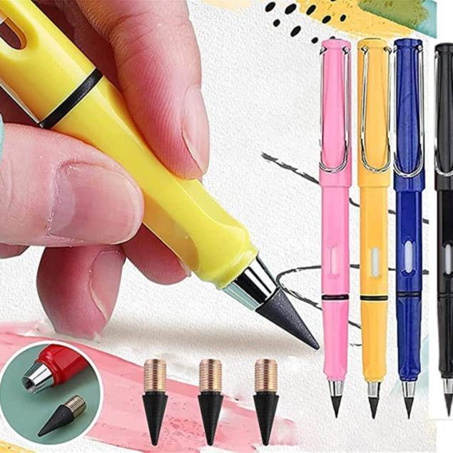2 Pcs Multicolor Never Ending Pencil