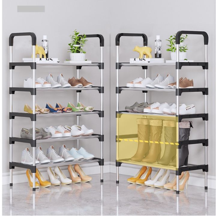 5 Layer Stainless Steel Shoe Rack Organizer Foldable Durable Portable